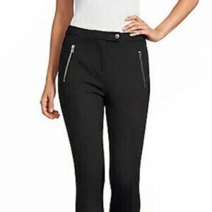 Sandro Paris Skinny Black Elegant Zippered Ankle Pants Size 34‎